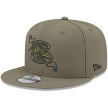 Load image into Gallery viewer, New Era Baltimore Ravens Olive Crafted in the USA 9FIFTY Adjustable Hat