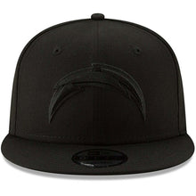 Load image into Gallery viewer, New Era Los Angeles Chargers Black Black On Black 9FIFTY Adjustable Hat