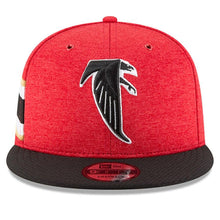 Load image into Gallery viewer, New Era Atlanta Falcons Red/Black 2018 NFL Sideline Home Historic Official 9FIFTY Snapback Adjustable Hat