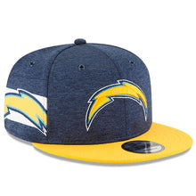 Load image into Gallery viewer, New Era Los Angeles Chargers Navy/Gold 2018 NFL Sideline Home Official 9FIFTY Snapback Adjustable Hat