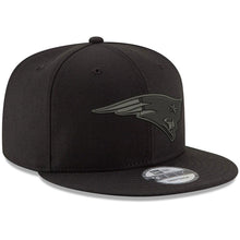 Load image into Gallery viewer, New Era New England Patriots Black Black On Black 9FIFTY Adjustable Hat