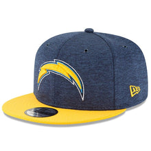 Load image into Gallery viewer, New Era Los Angeles Chargers Navy/Gold 2018 NFL Sideline Home Official 9FIFTY Snapback Adjustable Hat