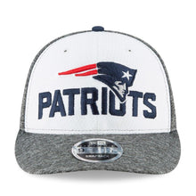 Load image into Gallery viewer, New Era New England Patriots White/Heather Gray Super Bowl LII Opening Night Low Profile 9FIFTY Snapback Adjustable Hat