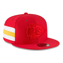 Load image into Gallery viewer, New Era Kansas City Chiefs Red 2018 NFL Sideline Color Rush Official 9FIFTY Snapback Adjustable Hat
