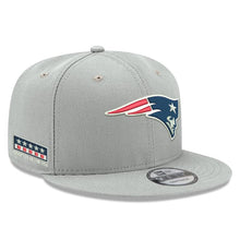 Load image into Gallery viewer, New Era New England Patriots Gray Crafted in the USA 9FIFTY Adjustable Hat