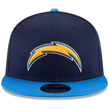 Load image into Gallery viewer, New Era Los Angeles Chargers Navy/Powder Blue Baycik 9FIFTY Adjustable Snapback Hat