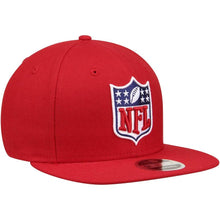 Load image into Gallery viewer, New Era NFL Shield Logo Red Original Fit 9FIFTY Adjustable Snapback Hat