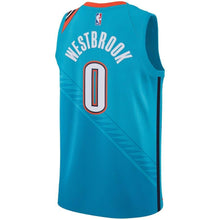 Load image into Gallery viewer, Russell Westbrook Oklahoma City Thunder Turquoise Swingman City Edition Jersey 2018 - 2019