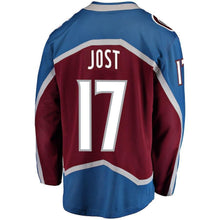 Load image into Gallery viewer, Tyson Jost Colorado Avalanche Player Swingman Jersey
