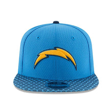 Load image into Gallery viewer, New Era Los Angeles Chargers Powder Blue 2017 Sideline Official 9FIFTY Snapback Hat