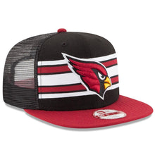 Load image into Gallery viewer, New Era Arizona Cardinals Black/Cardinal Throwback Stripe Original Fit 9FIFTY Snapback Adjustable Hat