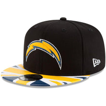 Load image into Gallery viewer, New Era Los Angeles Chargers Black/Gold Union Jack 9FIFTY Adjustable Snapback Hat