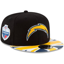 Load image into Gallery viewer, New Era Los Angeles Chargers Black/Gold Union Jack 9FIFTY Adjustable Snapback Hat