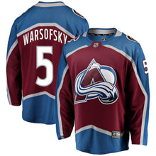 Load image into Gallery viewer, David Warsofsky Colorado Avalanche Player Swingman Jersey
