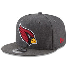 Load image into Gallery viewer, New Era Arizona Cardinals Heather Gray Crafted in the USA 9FIFTY Snapback Adjustable Hat
