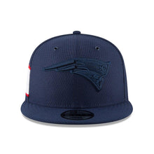 Load image into Gallery viewer, New Era New England Patriots Navy 2018 NFL Sideline Color Rush Official 9FIFTY Snapback Adjustable Hat