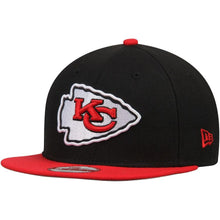 Load image into Gallery viewer, New Era Black Kansas City Chiefs Southside Snap Original Fit 9FIFTY Adjustable Snapback Hat