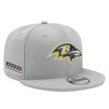 Load image into Gallery viewer, New Era Baltimore Ravens Gray Crafted in the USA 9FIFTY Adjustable Hat