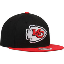 Load image into Gallery viewer, New Era Black Kansas City Chiefs Southside Snap Original Fit 9FIFTY Adjustable Snapback Hat