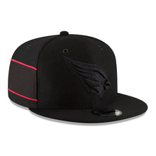 Load image into Gallery viewer, New Era Arizona Cardinals Black 2018 NFL Sideline Color Rush Official 9FIFTY Snapback Adjustable Hat