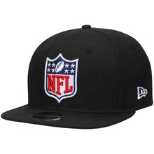 Load image into Gallery viewer, New Era NFL Shield Logo Black Original Fit 9FIFTY Adjustable Snapback Hat