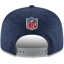 Load image into Gallery viewer, New Era New England Patriots Navy/Heather Gray 2018 NFL Sideline Road Official 9FIFTY Snapback Adjustable Hat