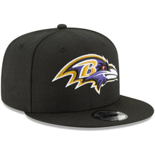 Load image into Gallery viewer, New Era Baltimore Ravens Black Basic 9FIFTY Adjustable Snapback Hat