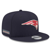Load image into Gallery viewer, New Era New England Patriots Navy Crafted in the USA 9FIFTY Adjustable Hat