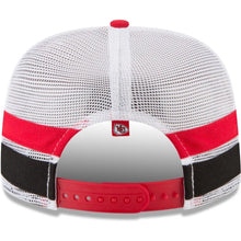 Load image into Gallery viewer, New Era Kansas City Chiefs Red/White Striped Side Lineup 9FIFTY Adjustable Snapback Hat