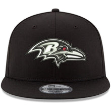 Load image into Gallery viewer, New Era Baltimore Ravens Black B-Dub 9FIFTY Adjustable Hat