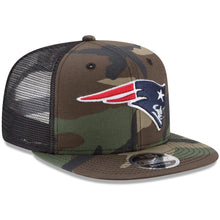 Load image into Gallery viewer, New Era New England Patriots Woodland Camo/Black Trucker 9FIFTY Snapback Adjustable Hat