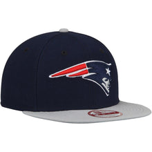 Load image into Gallery viewer, New Era Navy New England Patriots Southside Snap Original Fit 9FIFTY Adjustable Snapback Hat