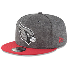 Load image into Gallery viewer, New Era Arizona Cardinals Heather Gray/Cardinal 2018 NFL Sideline Home Graphite 9FIFTY Snapback Adjustable Hat
