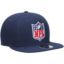 Load image into Gallery viewer, New Era NFL Shield Logo Navy Original Fit 9FIFTY Adjustable Snapback Hat