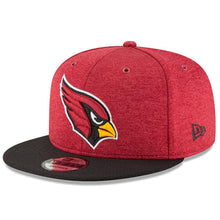 Load image into Gallery viewer, New Era Arizona Cardinals Cardinal/Black 2018 NFL Sideline Home Official 9FIFTY Snapback Adjustable Hat