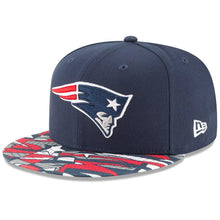 Load image into Gallery viewer, New Era New England Patriots Navy NFLxFIT 9FIFTY Adjustable Snapback Hat