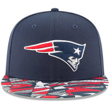 Load image into Gallery viewer, New Era New England Patriots Navy NFLxFIT 9FIFTY Adjustable Snapback Hat