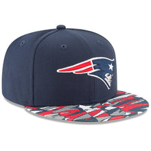 Load image into Gallery viewer, New Era New England Patriots Navy NFLxFIT 9FIFTY Adjustable Snapback Hat