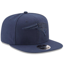 Load image into Gallery viewer, New Era New England Patriots Navy Metallic Mark Original Fit 9FIFTY Snapback Adjustable Hat