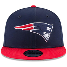 Load image into Gallery viewer, New Era New England Patriots Baycik Snapback Hat - Navy Blue/Red