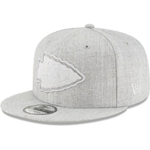 Load image into Gallery viewer, New Era Kansas City Chiefs Gray Twisted Frame 9FIFTY Adjustable Snapback Hat
