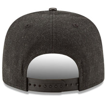 Load image into Gallery viewer, New Era New England Patriots Heathered Black/Black Leather Match Original Fit 9FIFTY Snapback Adjustable Hat