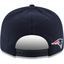 Load image into Gallery viewer, New Era New England Patriots Navy Gothic Script 9FIFTY Adjustable Snapback Hat