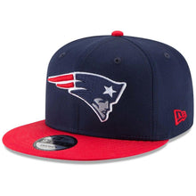 Load image into Gallery viewer, New Era New England Patriots Baycik Snapback Hat - Navy Blue/Red