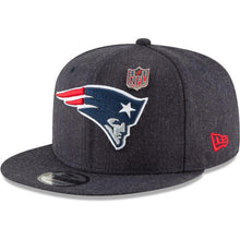 Load image into Gallery viewer, New Era New England Patriots Navy NFL Heathered Pin 9FIFTY Snapback Adjustable Hat
