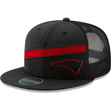 Load image into Gallery viewer, New Era New England Patriots Heathered Black Label Scale Trucker 9FIFTY Adjustable Snapback Hat