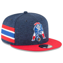 Load image into Gallery viewer, New Era New England Patriots Navy/Red 2018 NFL Sideline Home Historic Official 9FIFTY Snapback Adjustable Hat