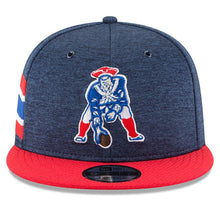 Load image into Gallery viewer, New Era New England Patriots Navy/Red 2018 NFL Sideline Home Historic Official 9FIFTY Snapback Adjustable Hat