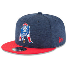 Load image into Gallery viewer, New Era New England Patriots Navy/Red 2018 NFL Sideline Home Historic Official 9FIFTY Snapback Adjustable Hat