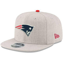 Load image into Gallery viewer, New Era New England Patriots Heathered Gray Hype 9FIFTY Snapback Adjustable Hat
